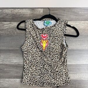 Omighty Leopard Print Sleeveless Top